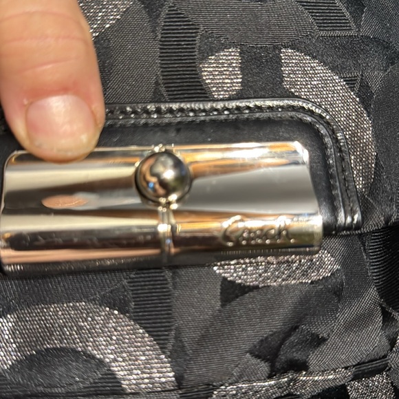 Coach Kristen signature embroidered shoulder bag Purse color black - Picture 3 of 6